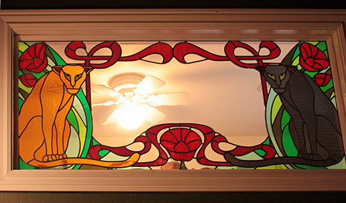 Stained glass transom.  2009 Martinez Home Tour.